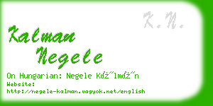 kalman negele business card